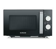 Severin - Microwave w/ceramic plate 20L/800W - Black/Steel (24203)