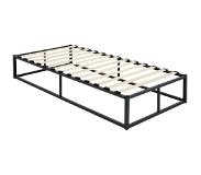 ML-Design | Bettgestell Peter Schwarz Stahl 200x90x30 cm | NADUVI