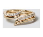 Gina tricot - Real Gold Plated Pave Crystal Wrap Band Ring - Ring - Gold - One Size - Damen