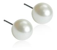 Blomdahl Natural Titanium White Pearl 10 mm