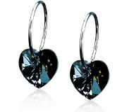 Blomdahl Natural Titanium 14 mm Heart Black Diamond Black diamond