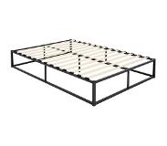 ML-Design | Bettgestell Peter Schwarz Stahl 200x140x30 cm | NADUVI