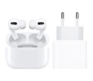 Apple AirPods Pro mit Magsafe kabellosem Ladecase + Apple USB-C-Ladegerät 20 W In-Ear-Kopfhörer
