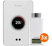 Bosch EasyControl CT200 Weiß + 3x Bosch EasyControl Smart Radiator Thermostat RT10-RF Thermostat