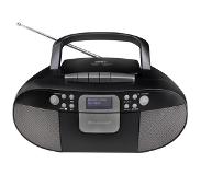 Soundmaster SCD7800SW DAB+ Boombox mit CD / MP3 / USB und Kassettenwiedergabe Schwarz
