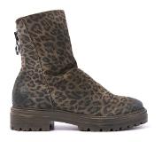 Lazamani Boots Damen Leopard Braun Wildleder