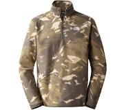 The North Face Pullover The North Face Men 100 Glacier 1/4 Zip New Taupe Green Snowcap Mountains Print-M