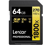 Lexar Professional SDXC 1800x R:270MB/s W:180MB/s C10