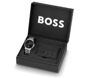 Hugo Boss Uhr aus Edelstahl mit schwarzem Zifferblatt