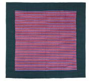 Hubsch - Twist Bedspread Stripe 260x260 Petrol/Multicolour