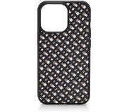 Hugo Boss Lederbezogene iPhone-13-Pro-Hülle mit Allover-Monogrammen
