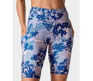 Sweaty Betty Velo Padded Cycling Shorts - Fahrrad-Shorts - Damen Blue Floral Grid Print L