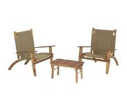 Macabane | Lounge-Set Amanza Akazienholz naturel Holz 76x89x93 cm | NADUVI
