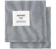 Meraki Verum Tea Towels - Light grey/army green (304030313)