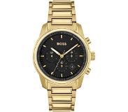 Hugo Boss Goldfarbener Chronograph mit schwarzem Zifferblatt
