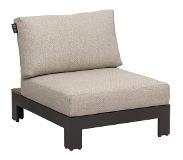 Apple Bee Lounge-Set Applebee Sticks & More Lounge Tussenmodule 72 Aluminium Taupe Natural Oak