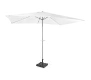 Vonroc Sonnenschirm Rapallo 200x300cm – Premium-Sonnenschirm – Weiß | Inklusive Betonsockel 20 kg