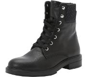 BOSS BLACK Schnürboots aus gewalktem Leder mit Monogramm-Schaft