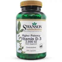 Swanson Health Vitamin D-3, 2000 IU - 250 Kapseln
