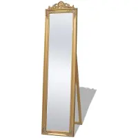 vidaXL Standspiegel im Barock-Stil 160x40 cm Golden