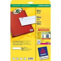 Avery Zweckform L7656-25, Weiß, Papier, 46 x 11.11 mm, 2100 Stück(e), 25 Blätter, A4