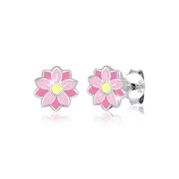 Elli Ohrringe Kinder Blume Pastell Emaille 925 Sterling Silber Elli Silber