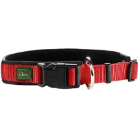 Hunter Vario Plus Hundehalsband - 30-35 cm - Rot/Schwarz
