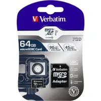 Verbatim Pro, 64 GB, MicroSDXC, Klasse 10, UHS, 90 MB/s, 45 MB/s