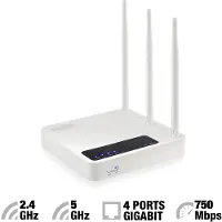 Eminent EM4500, Wi-Fi 5 (802.11ac), Dual-Band (2,4 GHz/5 GHz), Ethernet/LAN, Weiß