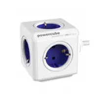 Allocacoc PowerCube Extended Blau, Steckdosenwürfel mit 1,5m Verlängerungskabel