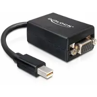 DeLOCK 65256, 0,18 m, Mini DisplayPort, VGA (D-Sub), Männlich, Weiblich, Schwarz