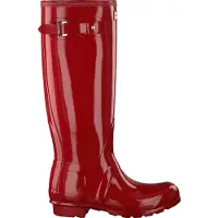 Hunter für Damen. WFT1000RGL Original Tall Gloss Wellington Gummistiefel rot (41), Wohnung, Keine, Lässig, PVC
