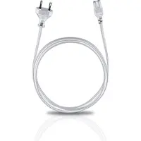 OEHLBACH Powercord C7/300 - 3m Netzkabel mit Euro-Flachstecker Weiss