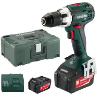 Metabo BS18 V Li Akku Bohrschrauber mit 2 x 4,0 Ah LiIon Akkus und Ladegerät