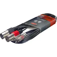 Stagg STC3CMXM RCA-Stecker - XLR-Stecker Doppelkabel - 3m