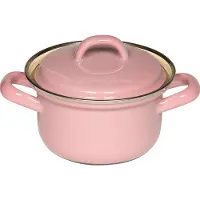 Riess Kasserolle mit Chromrand 12 cm 0,50 l 0276-006 rosa