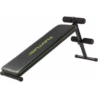 Tunturi AB20 Bauchtrainer, negativ Winkel, Bauchbrett mit Beinrollen, zusammenklappbar