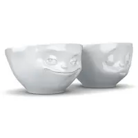 Tassen Schälchen-Set 200ml - Grinsend Küssend weiß