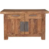 SIT Möbel Kommode | 2 Schubladen, 2 Holztüren | Teak-Holz natur | B 125 x T 45 x H 78 cm | 04409-01 | Serie CORAL