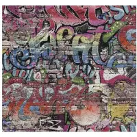 Erismann Papiertapete 05530-10 Graffiti bunt 10,05 x 0,53 m GLO769056684