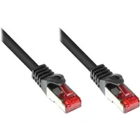 GOOD CONNECTIONS RNS Patchkabel mit Rastnasenschutz, Cat. 6, S/FTP, PiMF, PVC, 250MHz, schwarz, 25m, (8060-250S)
