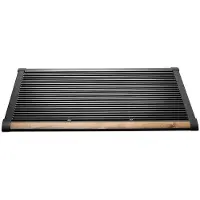 Rizz Outdoor-Fußmatte New Standard Teak/Aluminium anthrazit grau, Designer Trudie Zuiddam/WELL design, 90x2.2x60 cm