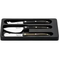 Laguiole Käsemesser Innovation Line Grau Pakka (3-teilig)