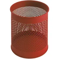 Huismerk Perforierter Papierkorb 15 Liter rot