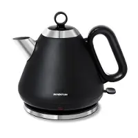 Inventum HW617B - Retro-Wasserkocher - Fassungsvermögen 1,7 Liter - Edelstahl - 2200 Watt - Schwarz/Edelstahl