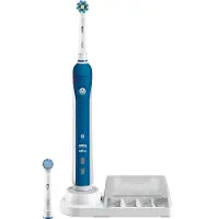 Oral-B SmartSeries 4000 CrossAction, Erwachsener, Rotierende-vibrierende Zahnbürste, Tägliche Pflege, Zahnfleischpflege, Sensibel, 40000 Bewegungen pro Minute, Blau, Weiß, 8800 Bewegungen pro Minute