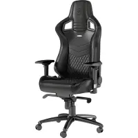 Noblechairs EPIC, PC-Gamingstuhl, 120 kg, Gepolsterter Sitz, Gepolsterte Rückenlehne, Aluminium, Schwarz