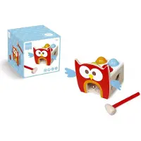 Scratch DAM Scratch Preschool: TOC TOC UIL Lou 17x17.3x16cm, mit 4 farbigen Bällen, einem Hammer und einer Glocke, in Box, 12m+