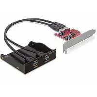 DeLOCK USB 3.0 Front Panel, 2-Port, inkl. PCI Express Card