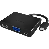 Icy Box IB-DK4032-CPD USB Type-C Adapter [1x USB, 1x USB TYP-C, 1x VGA]